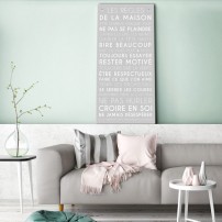 tableau-canvas-règles-de-la-maison-personnalisable-famille-maison-couleur-gris-galet