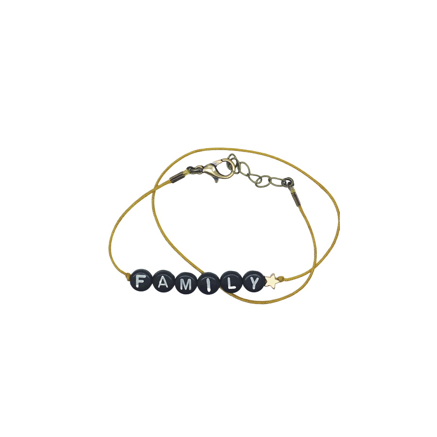 Bracelet perles-lettres personnalisé - basic + 1 étoile