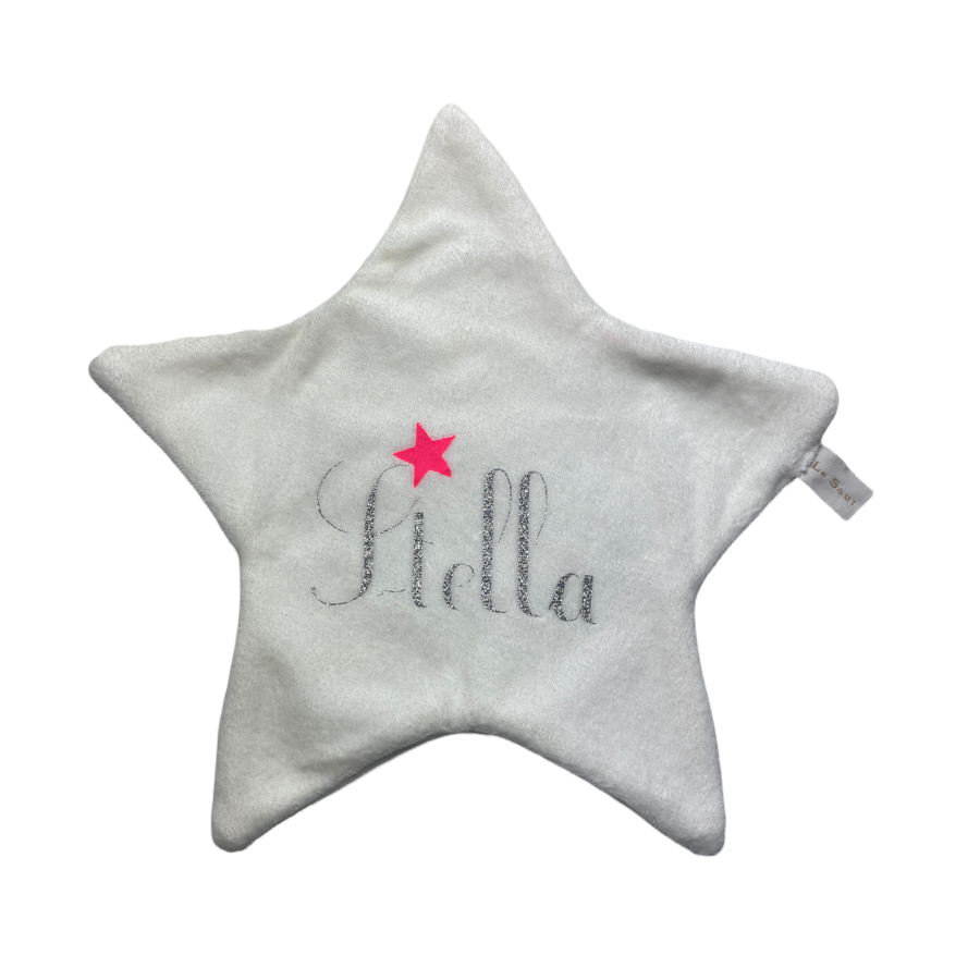 Doudou étoile déjà personnalisé au prénom de Stella