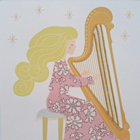 Cadre déco personnalisé - Modèle La Fille à la Harpe