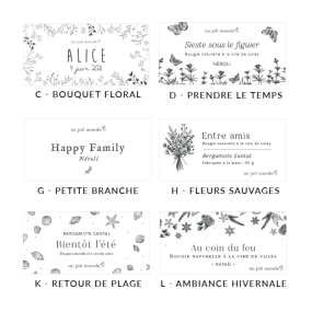 copy of Bougie parfumée personnalisée - Modèle mariage